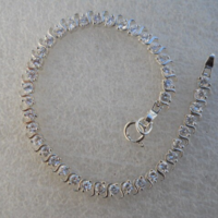 925 Channel 40 Cz Tennis Bracelet Solid Sterling Silver Hand Crafted - Thumbnail 4