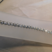 925 Channel 40 Cz Tennis Bracelet Solid Sterling Silver Hand Crafted - Thumbnail 6