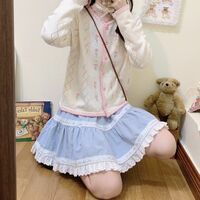 Blue Embroidery Hollow Sweater  - Thumbnail 7