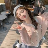 Pink Bow Knot Long Sleeve Sweater  - Thumbnail 3