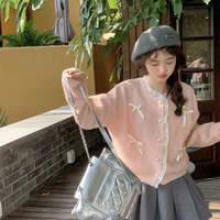Pink Bow Knot Long Sleeve Sweater  - Thumbnail 6