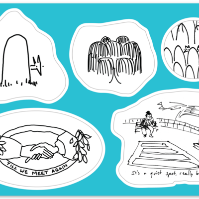 Super cemetery stickers