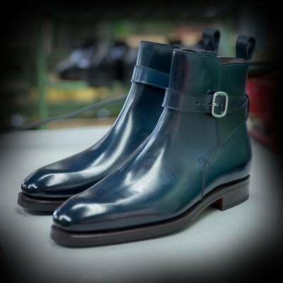 Handmade men navy blue jodhpur boot - Thumbnail 3