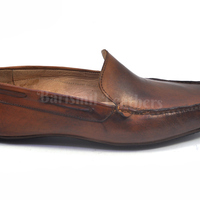 New handmade driver loafers brown patina men dress original leather shoes formal wear shoes - Thumbnail 2