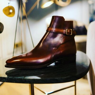 Handmade mens wonderful ebene patina jodhpur boot - Thumbnail 2