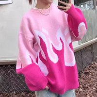 *Free Shipping*90s FLAME SWEATER - Thumbnail 1