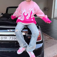 *Free Shipping*90s FLAME SWEATER - Thumbnail 4