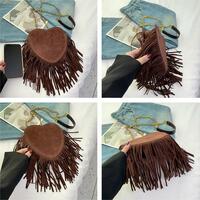 Heart Shape Tassel Bag - Thumbnail 7