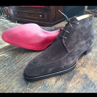Dark Brown Suede Leather Chukka Ankle Boot - Thumbnail 1