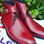 Handmade Red Color Classic Chukka Boot-2