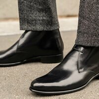 New Handmad Mens Black Chukka Boot - Thumbnail 3