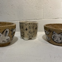 🔴 SOLD "Bunny and Cat Mug"(2023) by Inika Agarwal - Thumbnail 4