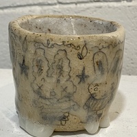 🔴 SOLD "Dripping Bunny Teacup"(2023) by Inika Agarwal - Thumbnail 2