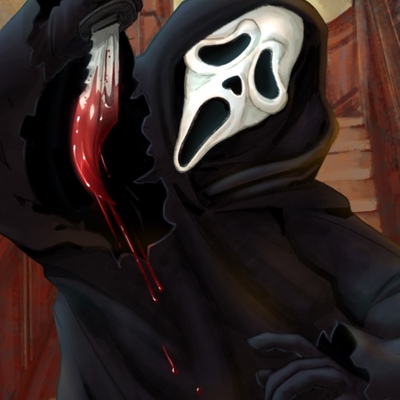 Ghostface photocard sticker