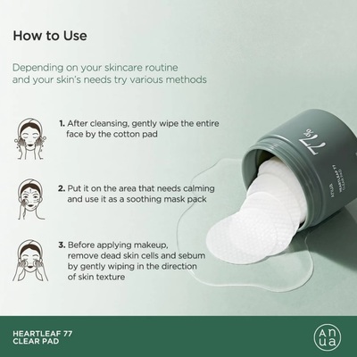 Anua heartleaf 77% toner pad