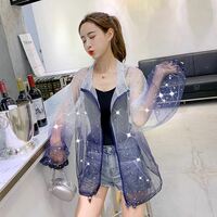 Starry sky gradient see-through jacket - Thumbnail 4