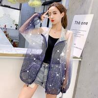 Starry sky gradient see-through jacket - Thumbnail 10