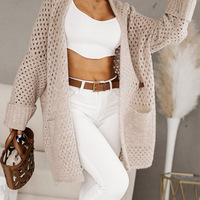 Elegant Temperament Women'S Solid Color Long Sleeved Jacket - Thumbnail 3