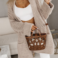 Elegant Temperament Women'S Solid Color Long Sleeved Jacket - Thumbnail 4