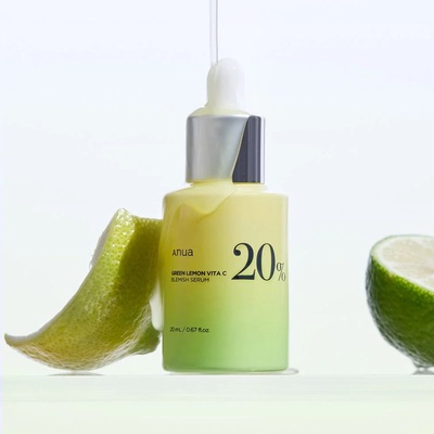 Anua green lemon vita c blemish serum