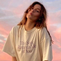 This Song Reminds Me of You T Shirt in White - Thumbnail 1