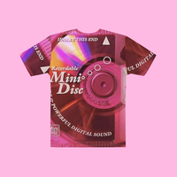 Vaporwave Maxell 74 min MD T Shirt in Pink - Thumbnail 1