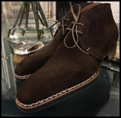 New Handmade Brown Suede Chukka Lace up Boot