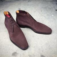 New Handmade Brown Suede Leather Chukka Boot - Thumbnail 1