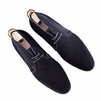 Chukka Boots in Black Suede Leather - Thumbnail 1