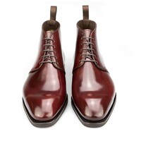 CORDOVAN CHUKKA BOOT IN BURGUNDY SHELL CORDOVAN - Thumbnail 2