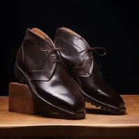 Chukka Boots with Braided Norwegian Stitching - Thumbnail 1