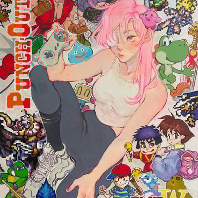 Nintendo -  game console series - original acrylic painting on canvas