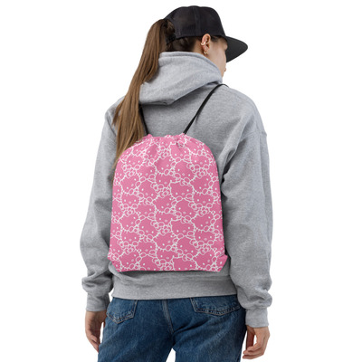  kitty pink drawstring bag