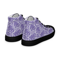 Purple Kitty Womens high top canvas shoes - Thumbnail 5