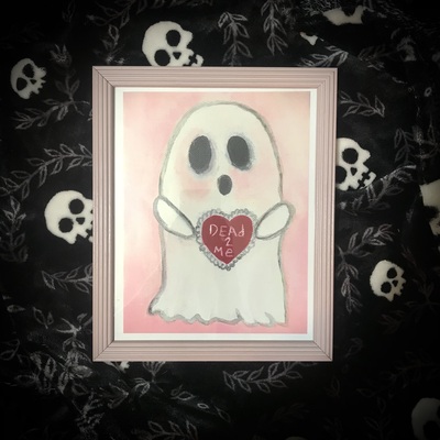 Dead 2 me framed ghost print