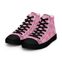  Kitty Pink Womens high top canvas shoes - Thumbnail 3
