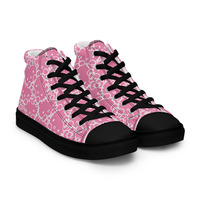  Kitty Pink Womens high top canvas shoes - Thumbnail 6