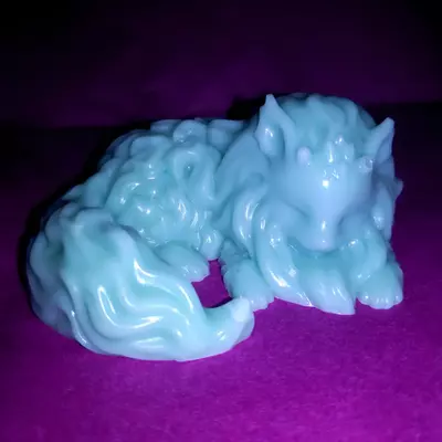 Custom kitty dragon wax melt