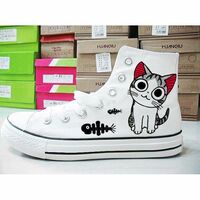 New cute cat hand-painted shoes - Thumbnail 5