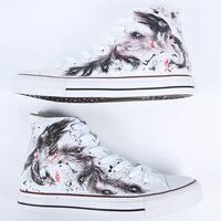 New crane and phoenix hand-painted shoes - Thumbnail 5