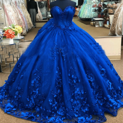 Sweet 16 dresses royal blue quinceanera dresses lace ball gown style