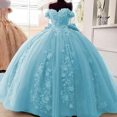 Sweet 16 dresses blue tulle sequined quinceanera dresses strapless lace ball gown style