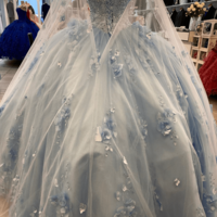 Blue Ball Gown Sweet 16 Dresses Quinceanera Dresses Sweetheart Beadings - Thumbnail 2