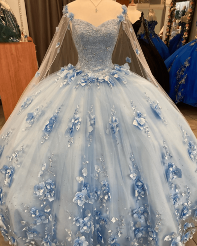Blue Ball Gown Sweet 16 Dresses Quinceanera Dresses Sweetheart Beadings