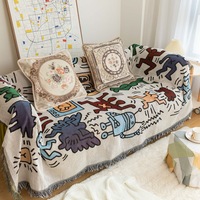 Graffiti cartoon blanket throw sofa blanket decoration tapestry leisure blanket - Thumbnail 1