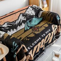 Tapestry outdoor camping blanket boho sofa blanket decoration tapestry leisure blanket - Thumbnail 1