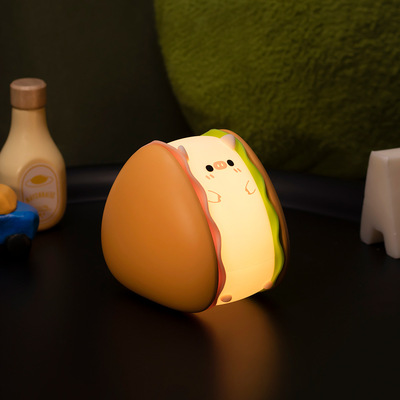Burger piggy nightlight glowing comfort led night light lamp
