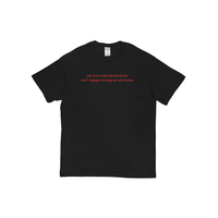 we are a sad generation with happy instagram pictures T Shirt in Black - Thumbnail 1