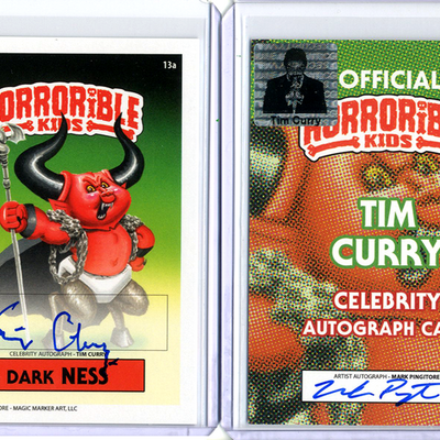 Dark ness horrorible kids tim curry - celebrity auto card
