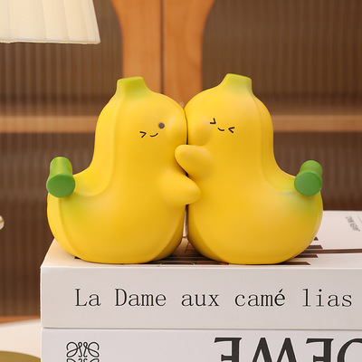 1 pair cute banana office bookend book stand adorable bookend lovely hugging bookends